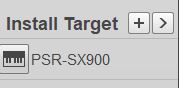 Install Target list with PSR-Sx900 installed.