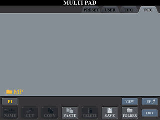 view of new - empty - folder in MULTIPAD Screen