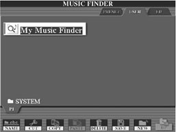 Utility - System Reset - Music Finder Screen